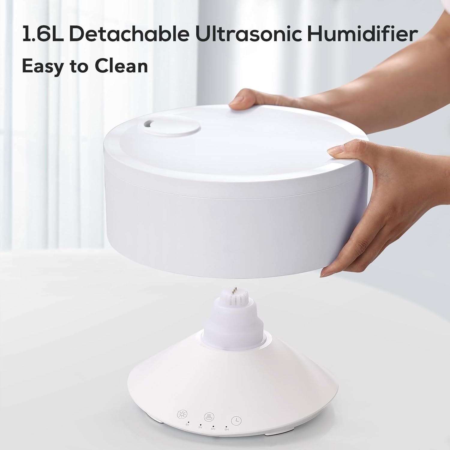 Large Humidifiers Easy to Clean,1.6L, Essential Oil Diffuser, Colorful Light,Ultrasonic Top Fill Cool Mist Humidifiers for Bedroom Baby Plants,Ultra Quiet,Last up to 20 Hrs,