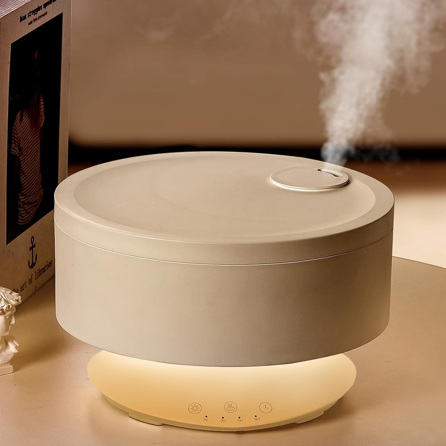 Large Humidifiers Easy to Clean,1.6L, Essential Oil Diffuser, Colorful Light,Ultrasonic Top Fill Cool Mist Humidifiers for Bedroom Baby Plants,Ultra Quiet,Last up to 20 Hrs,
